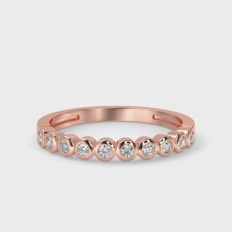 Vega Bezel Band in White Gold (0.10 Ct. Tw.)