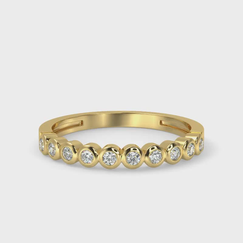 Vega Bezel Band in White Gold (0.10 Ct. Tw.)