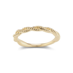 Twist Band Ring in Yellow Gold