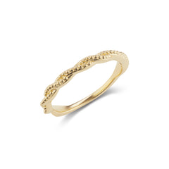 Twist Band Ring in Yellow Gold