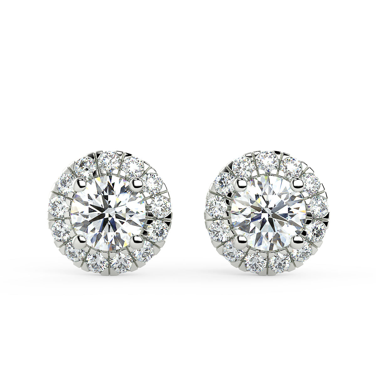 Cassiopeia Stud Earrings in White Gold (1.40 Ct. Tw.)