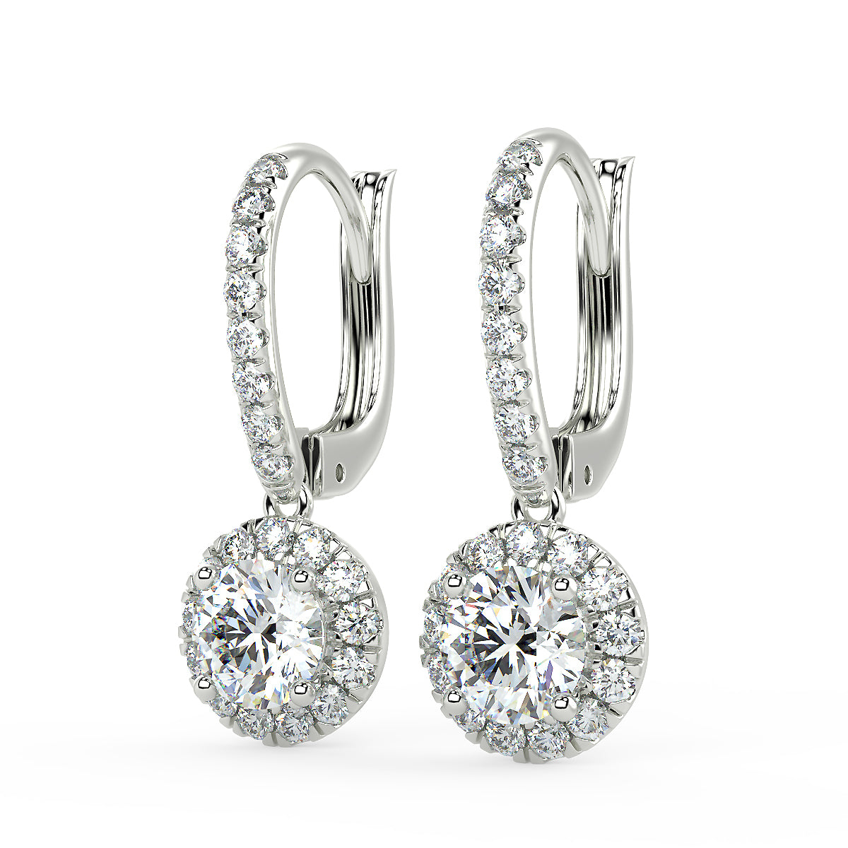 Cassiopeia White Gold Drop Earrings (1.70 Ct. Tw.)