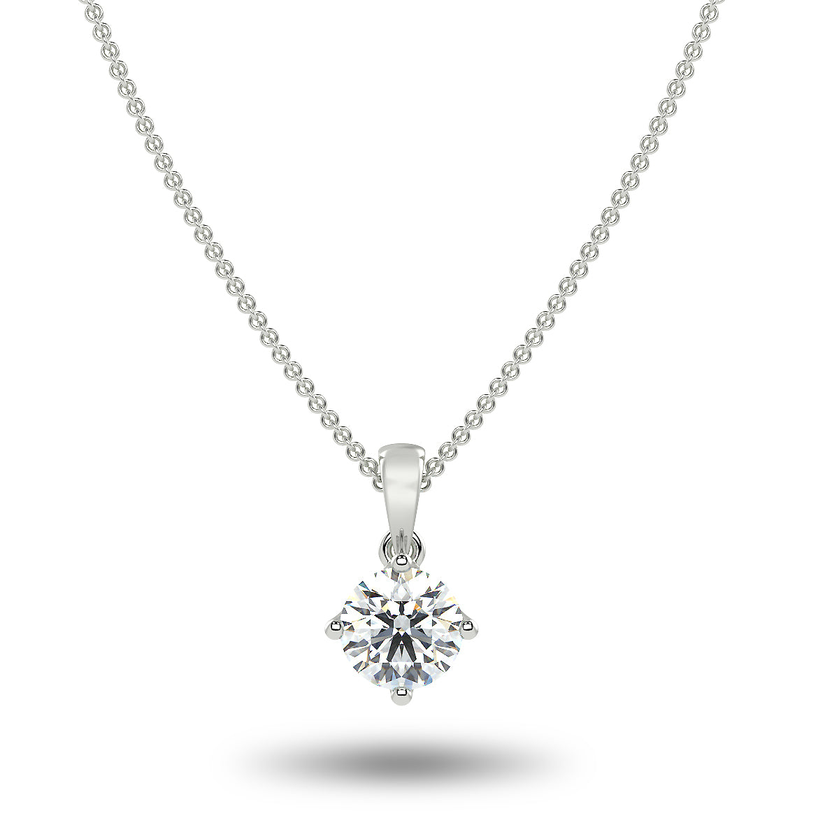 Sirius Solitaire Necklace - White Gold (0.80 Ct. Tw.)