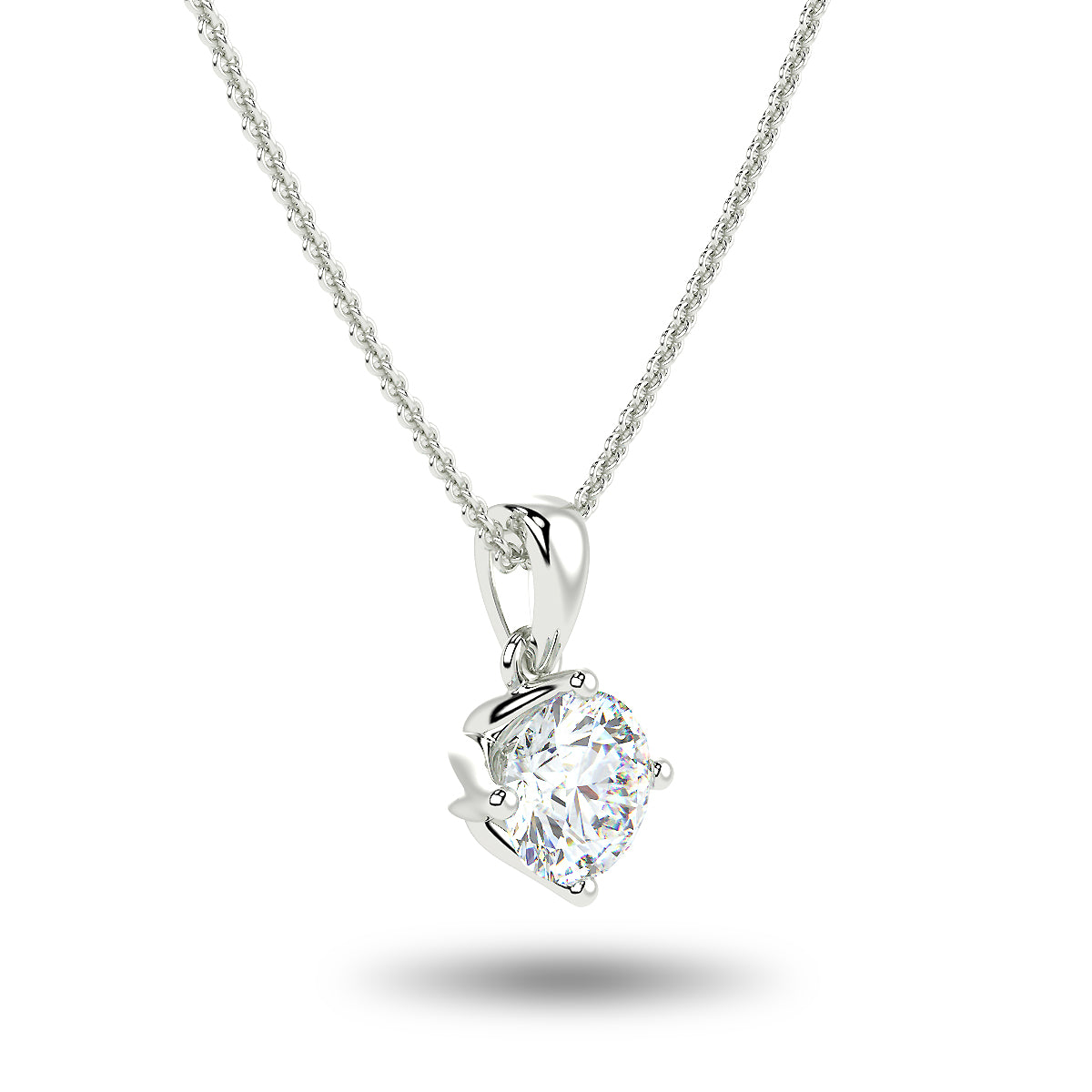 Sirius Solitaire Necklace - White Gold (0.80 Ct. Tw.)