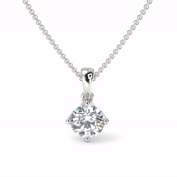 Sirius Solitaire Necklace - White Gold (0.80 Ct. Tw.)