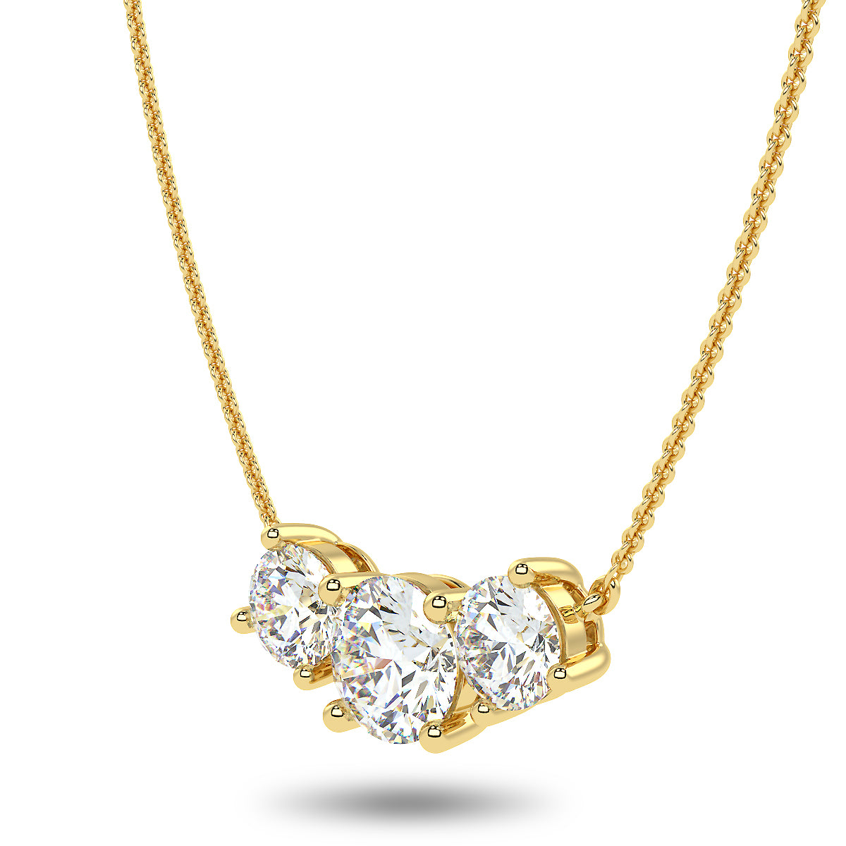 Platinum Triple Diamond Pendant for Women JL PT P P3 RD 100