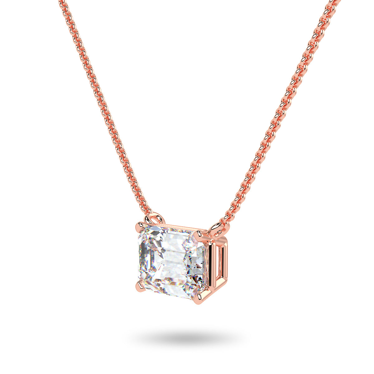 Sirius Lab Grown Emerald Necklace in 14K Gold