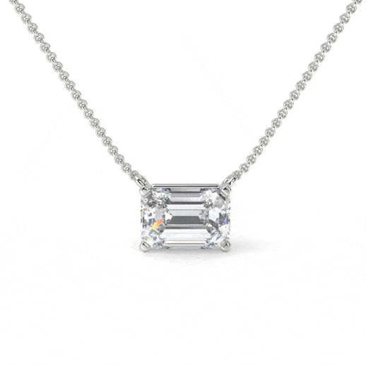 Sirius Lab Grown Emerald Necklace in 14K Gold