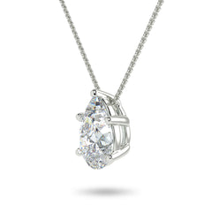 Sirius Pear Necklace - White Gold - Multiple Sizes