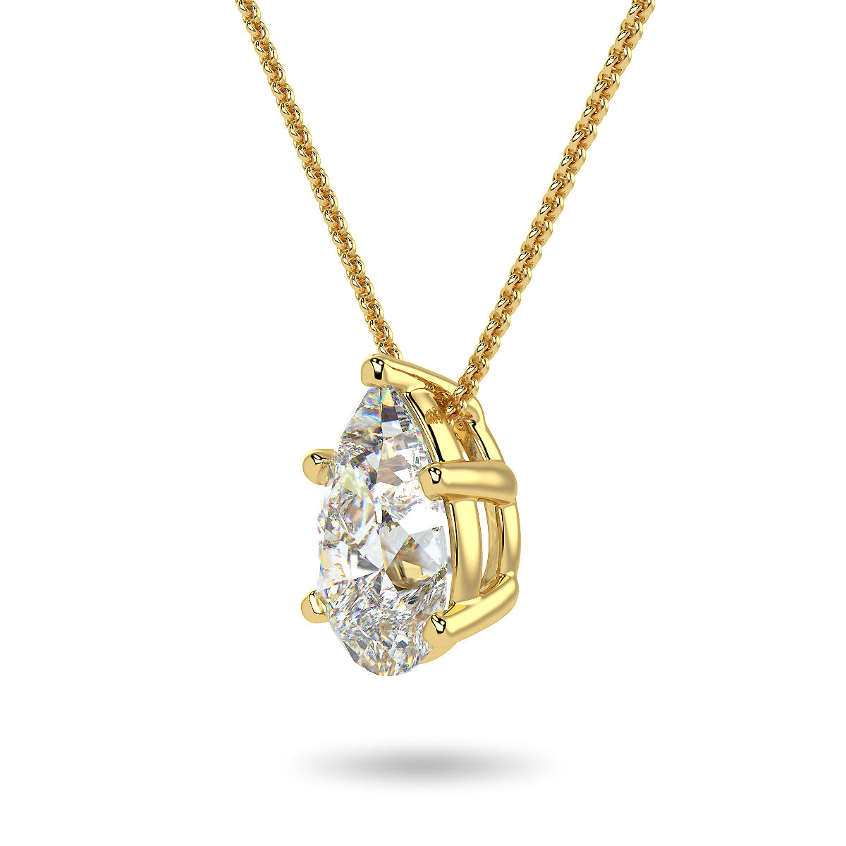 Sirius Pear Necklace - Yellow Gold - Multiple Sizes