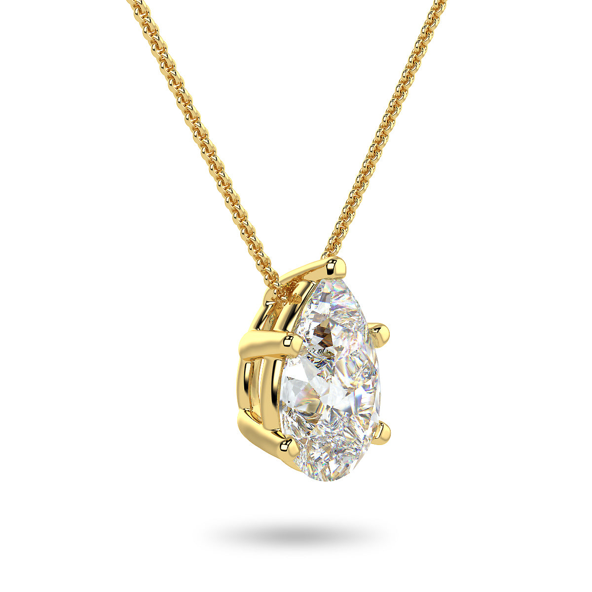 Sirius Pear Necklace - Yellow Gold - Multiple Sizes