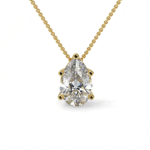 Sirius Pear Necklace - Yellow Gold - Multiple Sizes