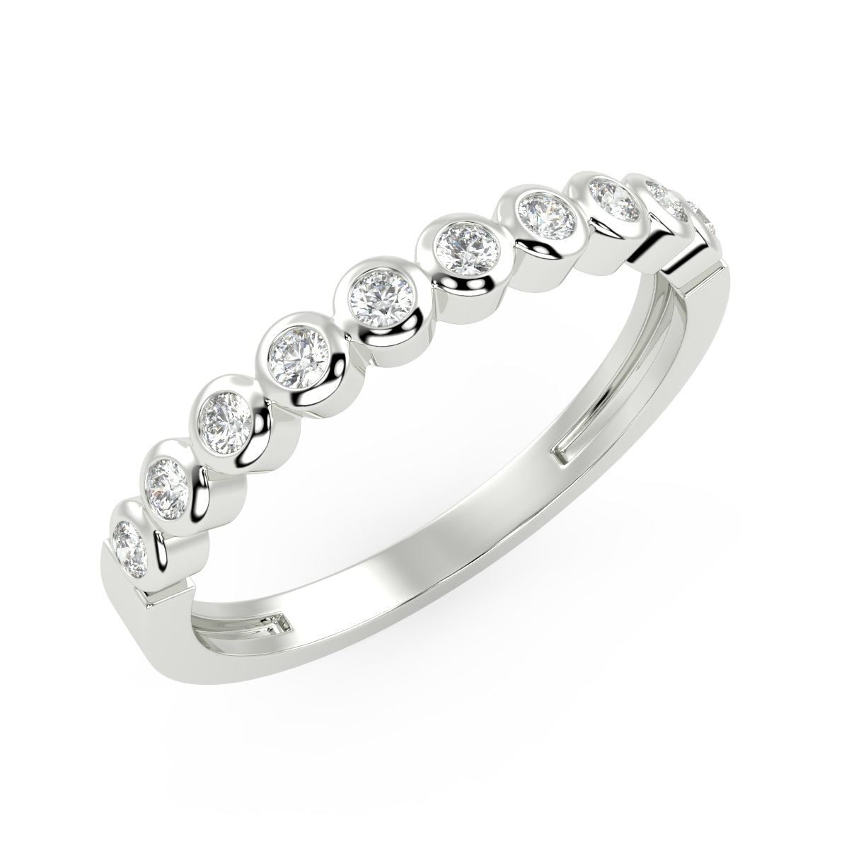 Vega Bezel Band in White Gold (0.10 Ct. Tw.)