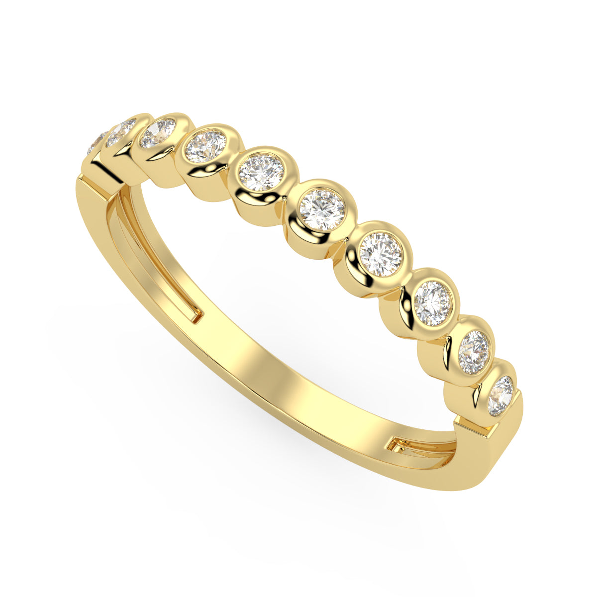 Vega Bezel Band in White Gold (0.10 Ct. Tw.)