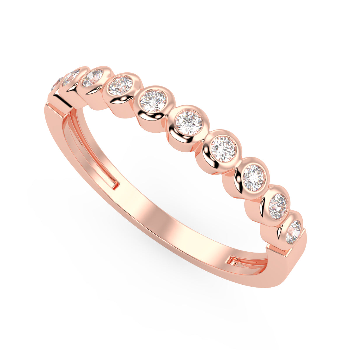 Vega Bezel Band in White Gold (0.10 Ct. Tw.)