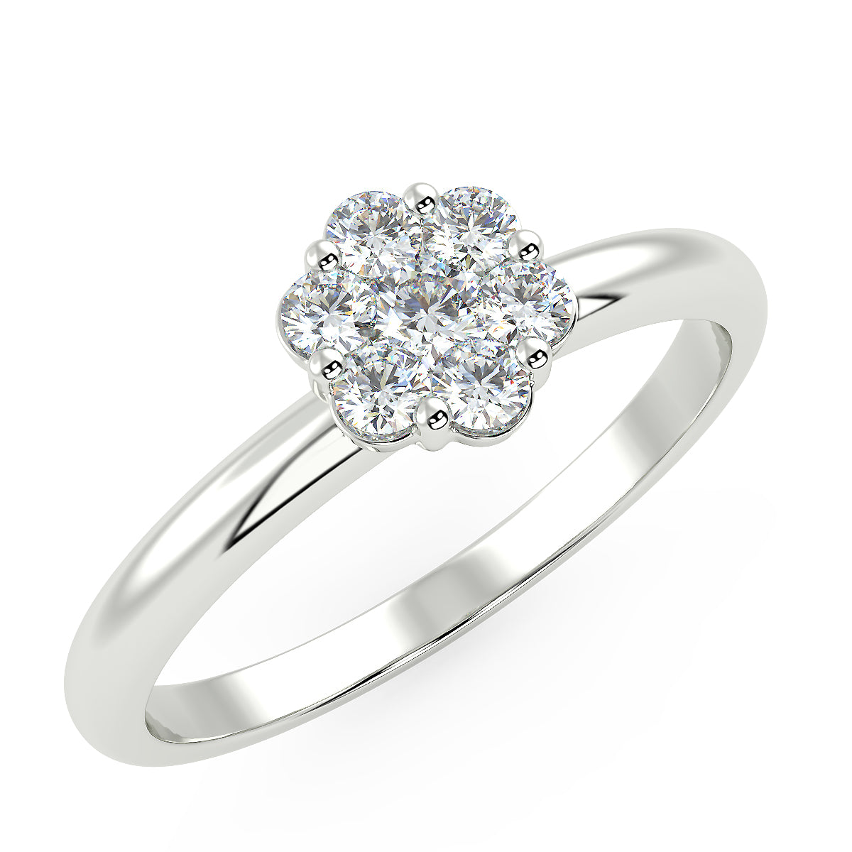 Illusion Solitaire Ring in 10K Gold