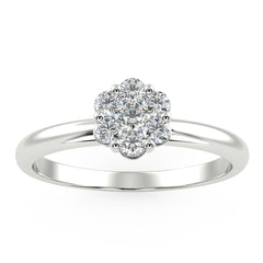 Illusion Solitaire Ring in 10K Gold