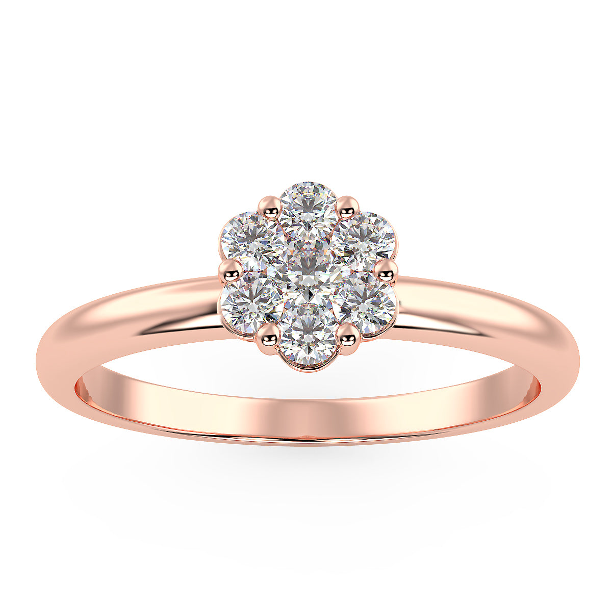 Illusion Solitaire Ring in 10K Gold