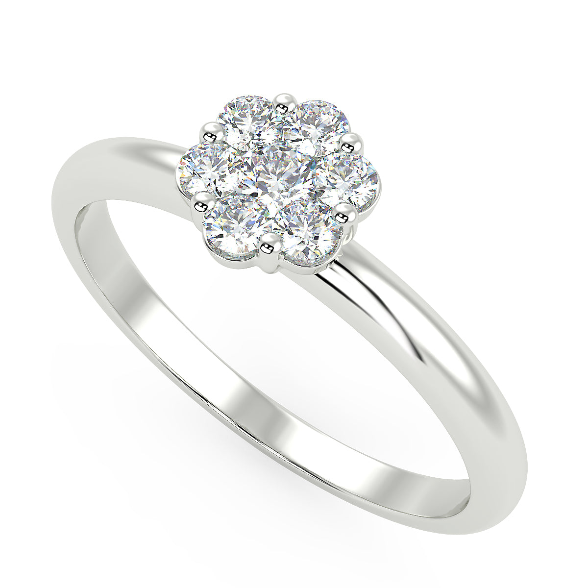 Illusion Solitaire Ring in 10K Gold