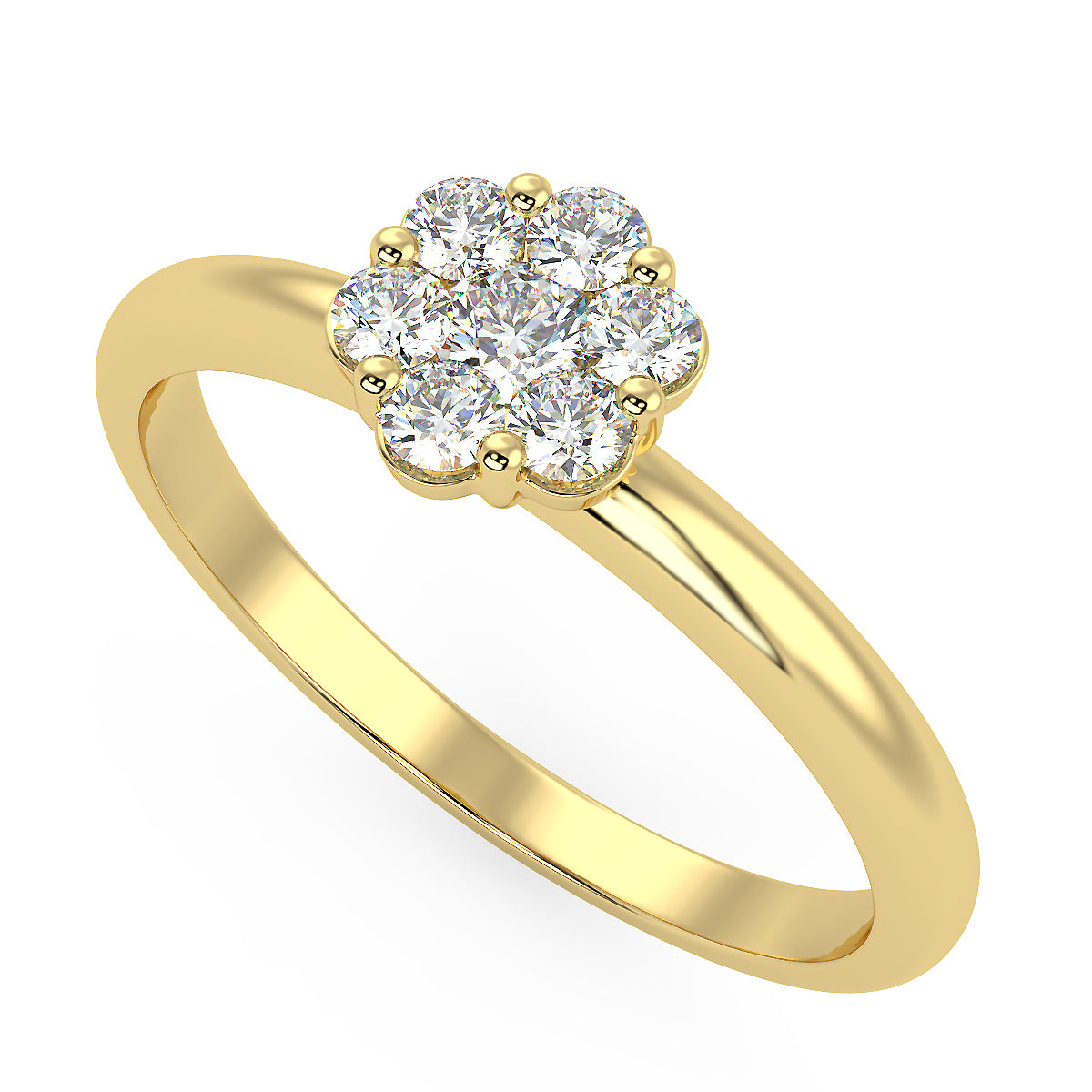 Illusion Solitaire Ring in 10K Gold
