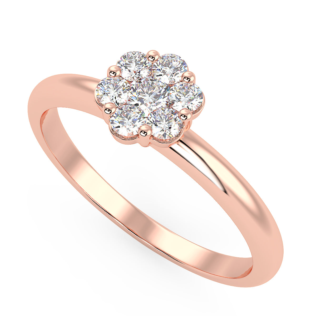 Illusion Solitaire Ring in 10K Gold