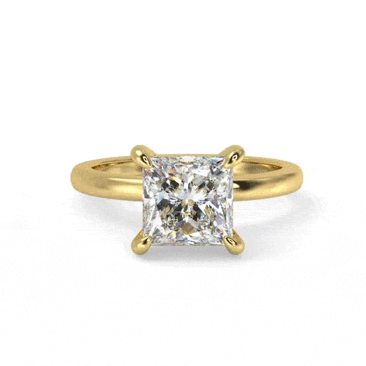 Sirius Princess Engagement Ring in Yellow Gold