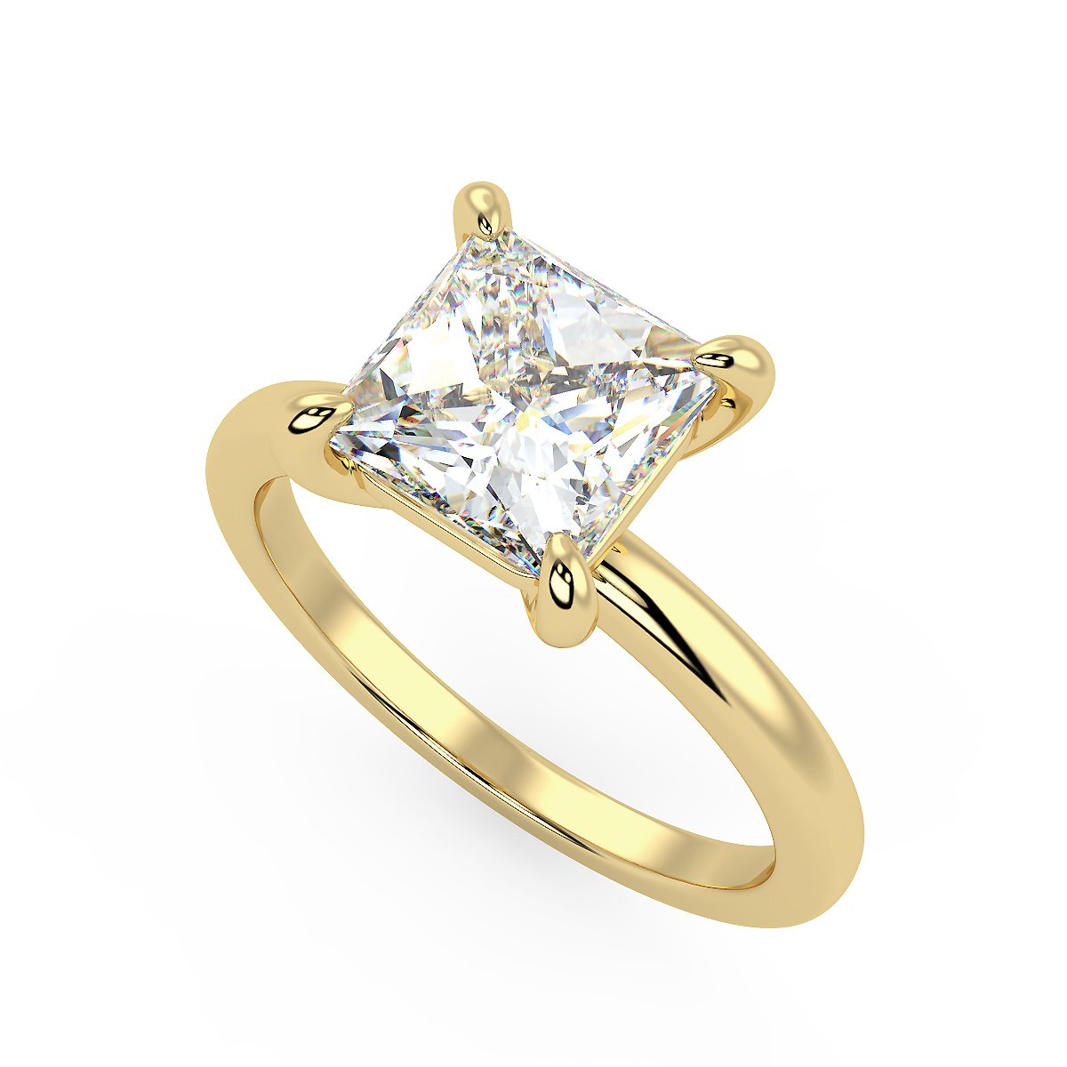 Sirius Princess Engagement Ring in Yellow Gold