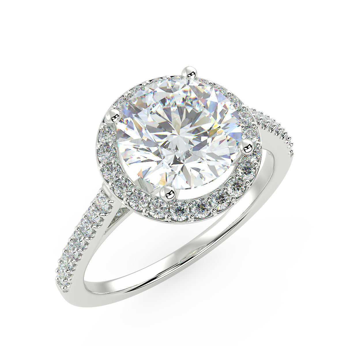 Carina Engagement Ring in White Gold