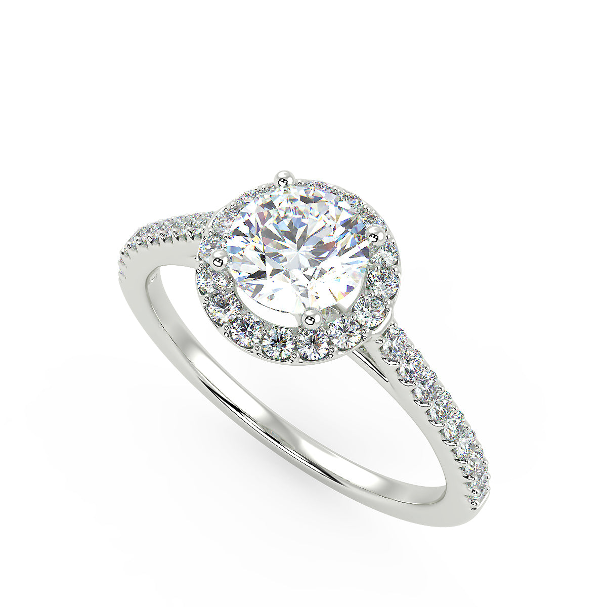 Polaris Engagement Ring in White Gold