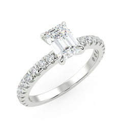 Europa Engagement Ring in White Gold