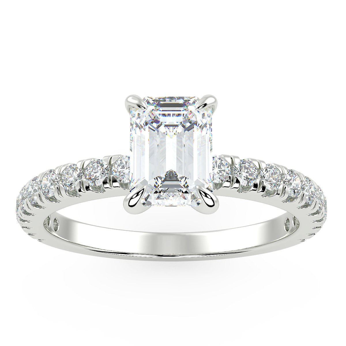 Europa Engagement Ring in White Gold