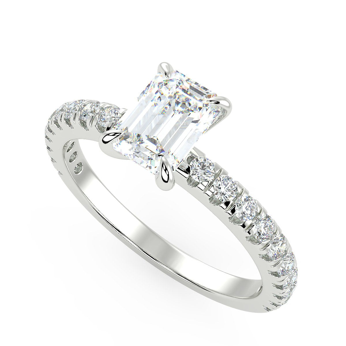 Europa Engagement Ring in White Gold