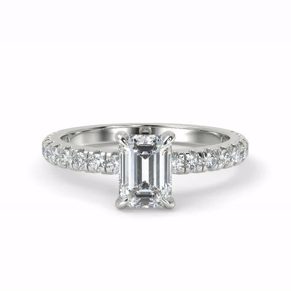 Europa Engagement Ring in White Gold