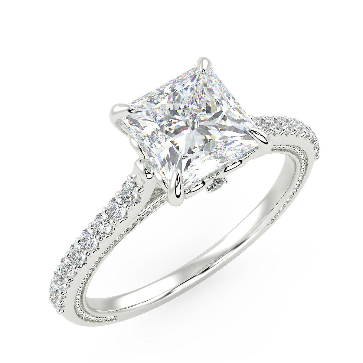 Lyra Engagement Ring in White Gold