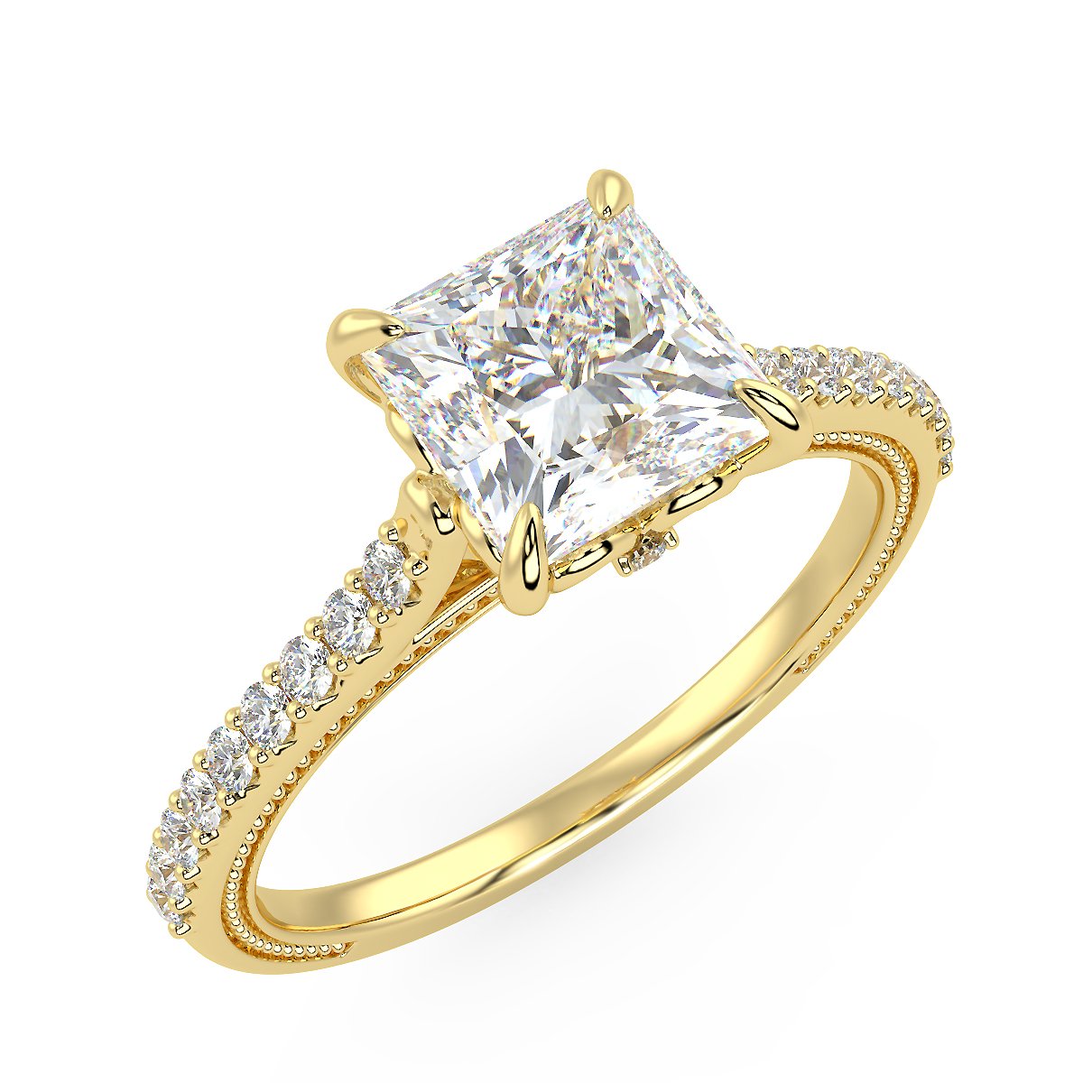 Lyra Engagement Ring in Yellow Gold