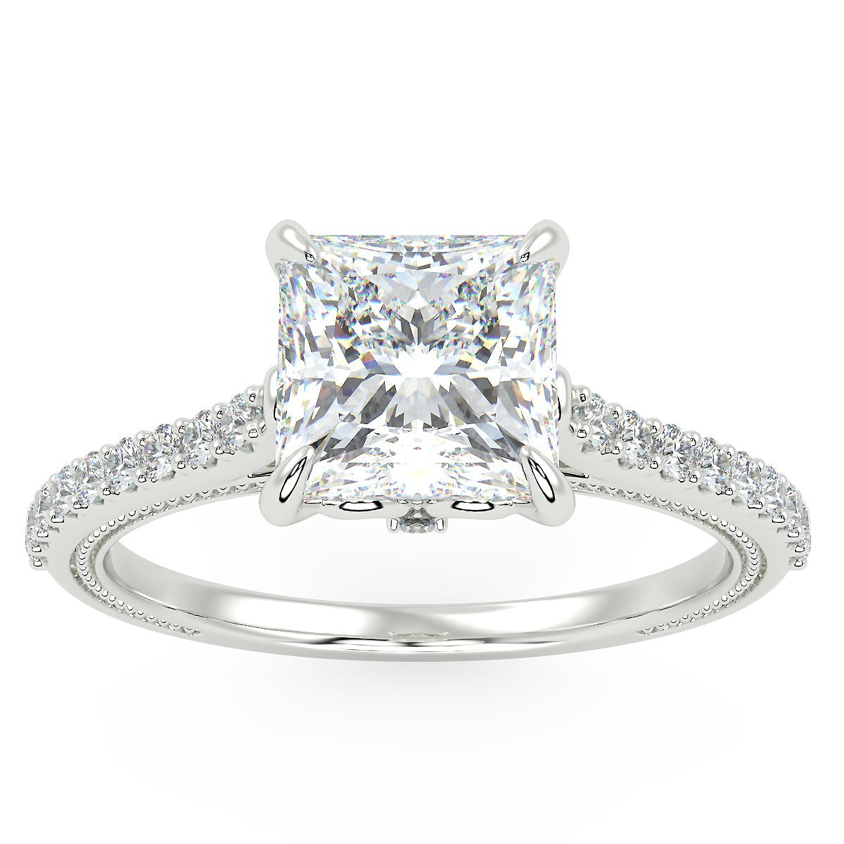 Lyra Engagement Ring in White Gold