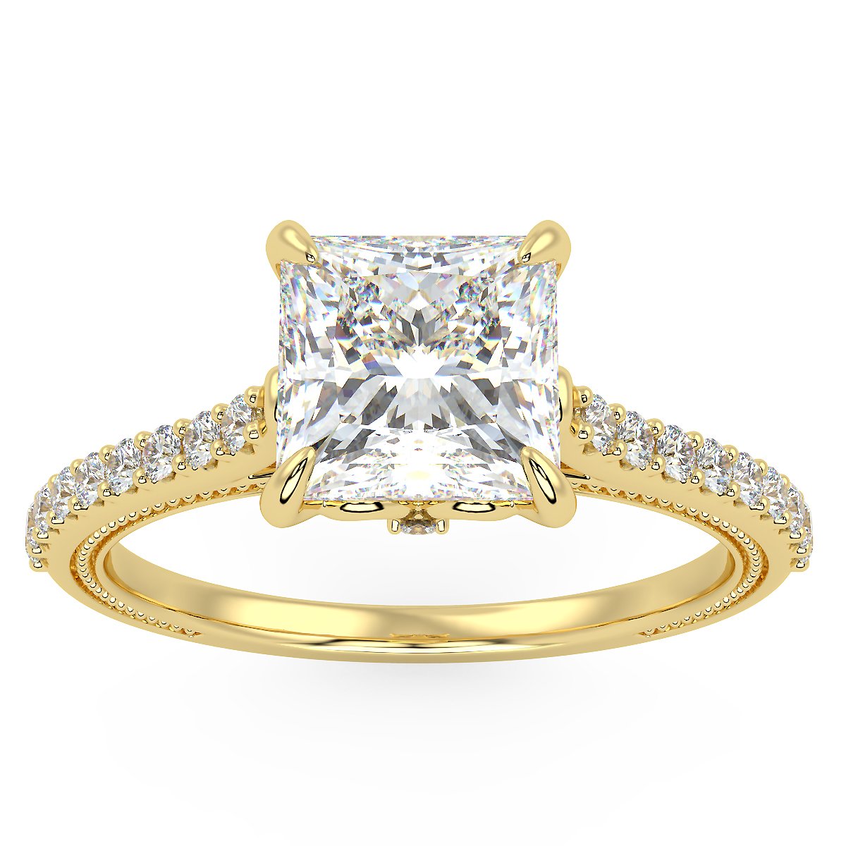 Lyra Engagement Ring in Yellow Gold