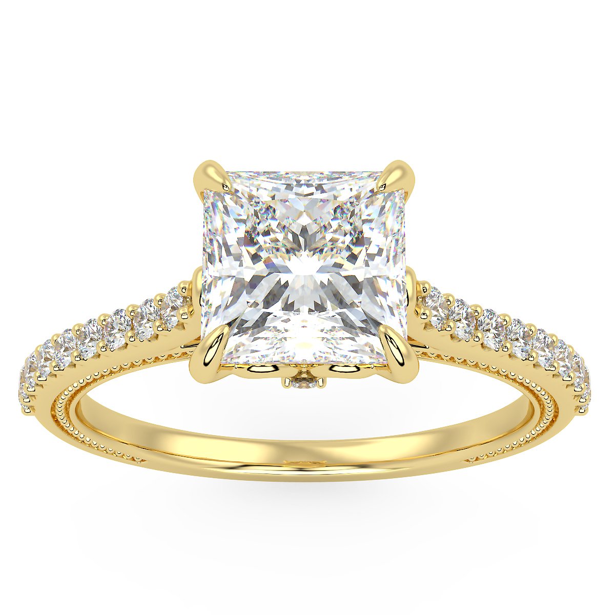 Lyra Engagement Ring in Yellow Gold