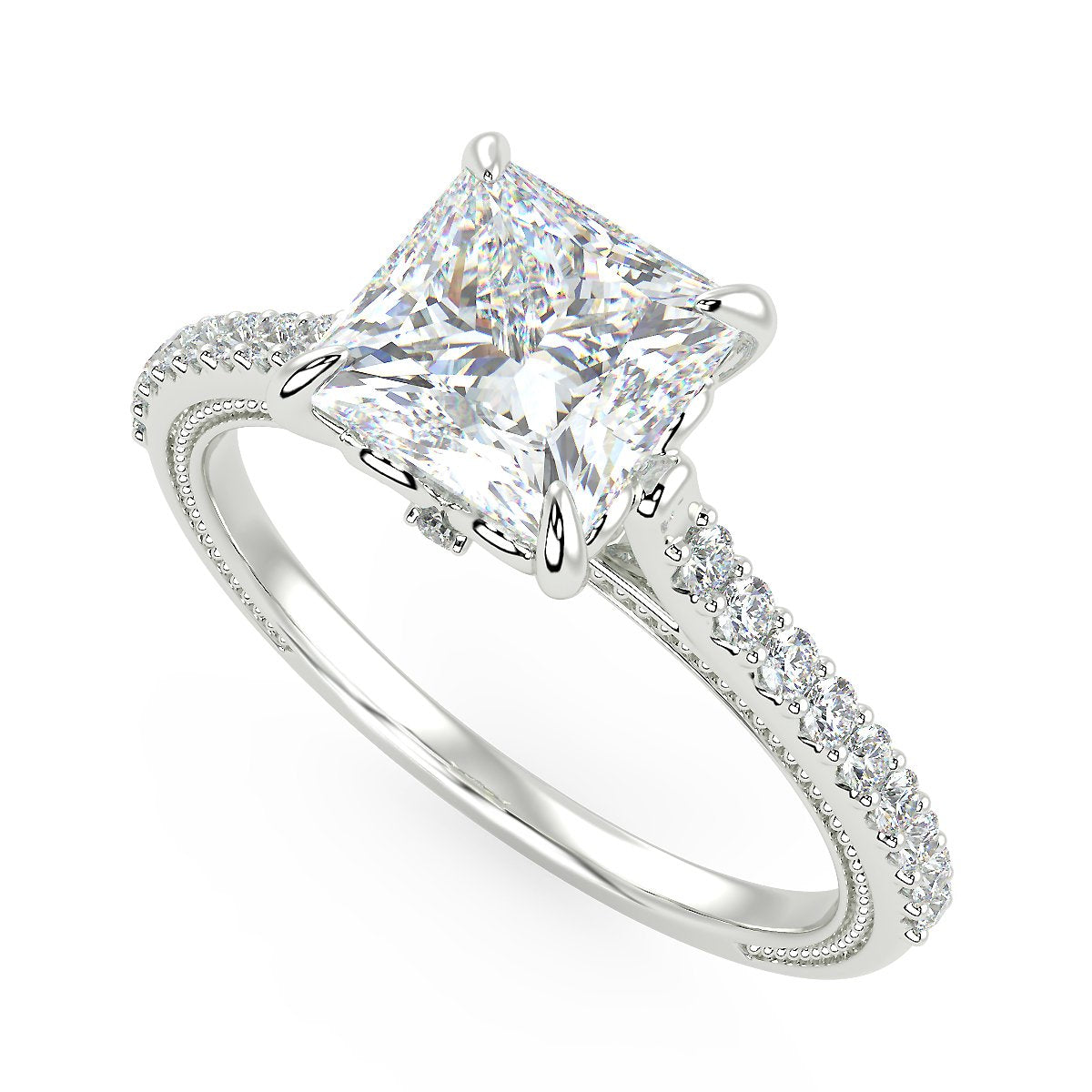 Lyra Engagement Ring in White Gold