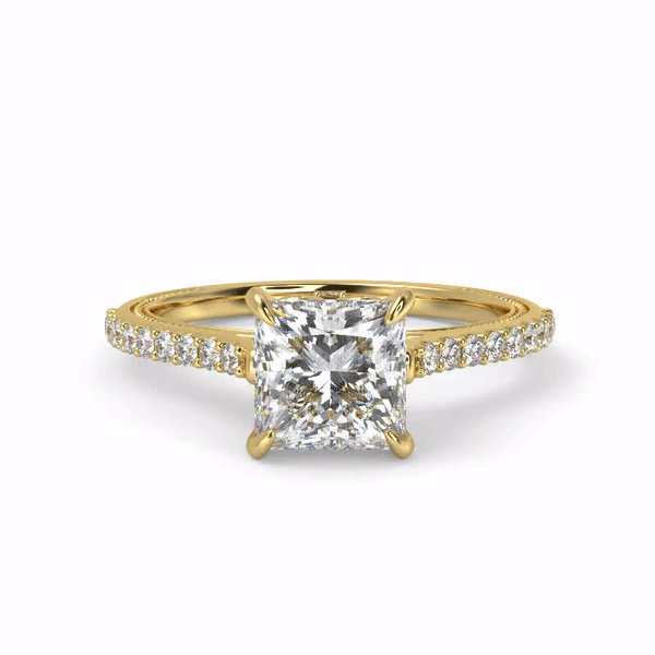 Lyra Engagement Ring in Yellow Gold