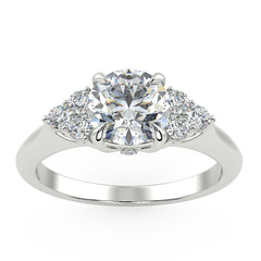 Zania Engagement Ring in White Gold