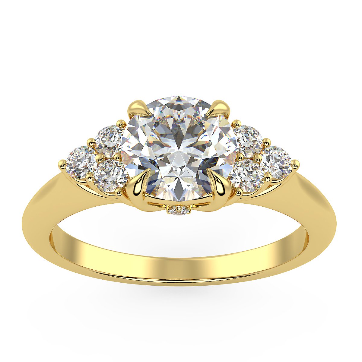 Zania Engagement Ring in Yellow Gold