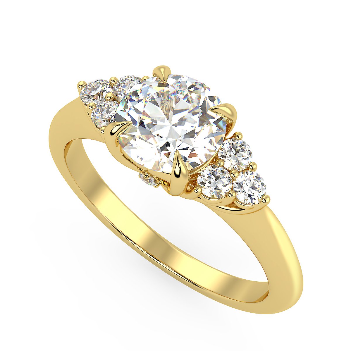 Zania Engagement Ring in Yellow Gold