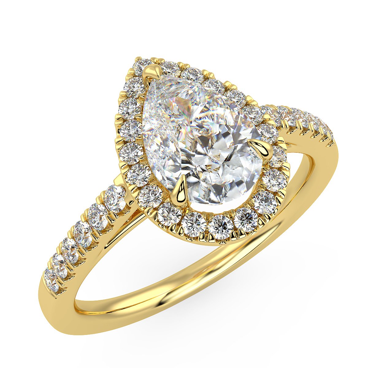 Pavo Engagement Ring in Yellow Gold