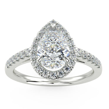 Pavo Engagement Ring in White Gold