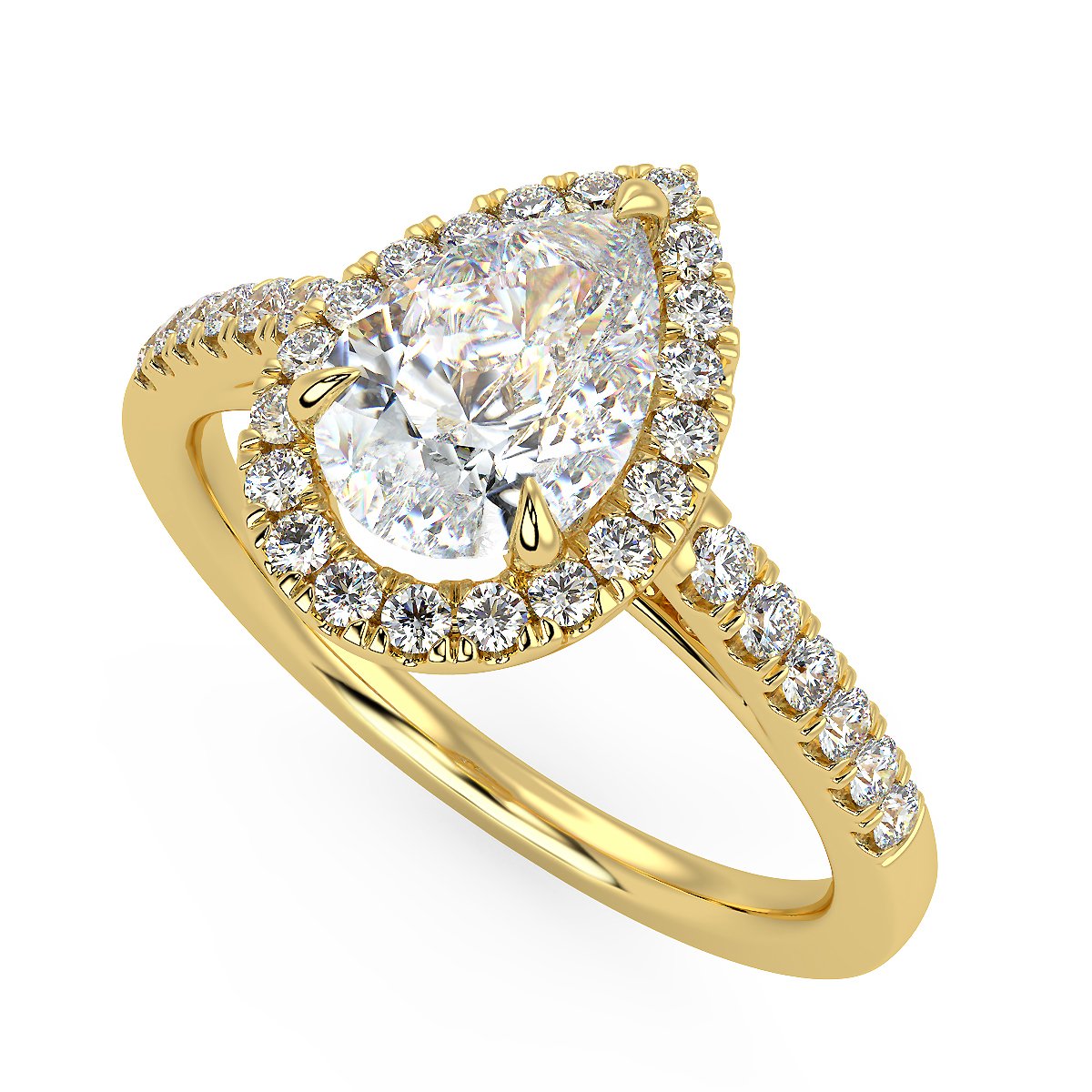 Pavo Engagement Ring in Yellow Gold