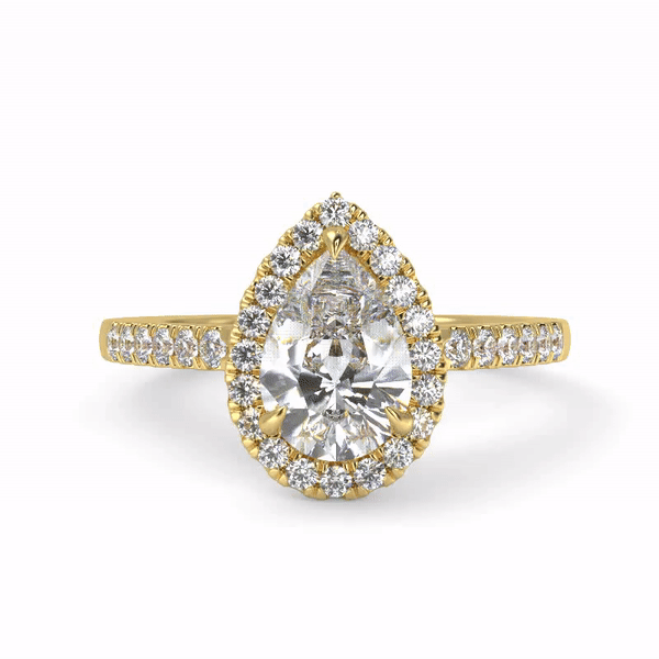 Pavo Engagement Ring in Yellow Gold