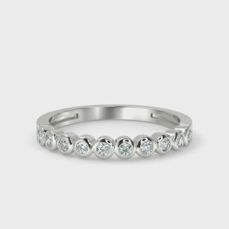 Vega Bezel Band in White Gold (0.10 Ct. Tw.)