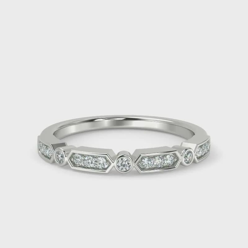 Voyager Ring in White Gold in 10K Gold (0.11 Ct. Tw.)